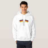 Twee Duitse vlaggen Hoodie (Voorkant volledig)