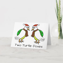 Twee Duiven van de Schildpad Feestdagen Kaart
