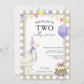 Twee Dwaze Gans Geslacht Neutrale Verjaardag Kaart (Voorkant)