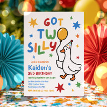 Twee Dwaze Gans Jongen 2de Verjaardagsfeestje