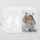 Twee Dwaze Gans Jongen Blauwe Strik 2e Verjaardag  Kaart (Voorkant)