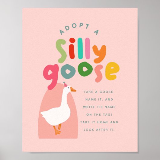 Twee Dwaze Gans Verjaardags Adoptie Station Poster (Voorkant)