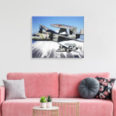 Twee E-2C Hawkeyes voeren een vlucht uit Canvas Afdruk (Insitu (Woonkamer))