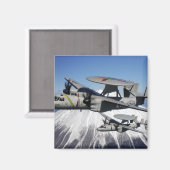 Twee E-2C Hawkeyes voeren een vlucht uit Magneet (Voorkant / Achterkant)