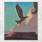 Twee Eagles, 1933 door Maynard Dixon Wijn Etiket (Enkel label)