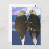 Twee Eagles &Personalized de Sjabloon van de Tekst Briefkaart (Voorkant / Achterkant)