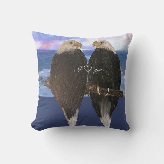 Twee Eagles &Personalized de Sjabloon van de Tekst Kussen (Voorkant)