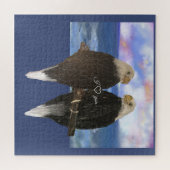 Twee Eagles &Personalized de Sjabloon van de Tekst Legpuzzel (Horizontaal)