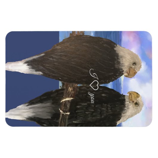 Twee Eagles &Personalized de Sjabloon van de Tekst Magneet (Horizontaal)