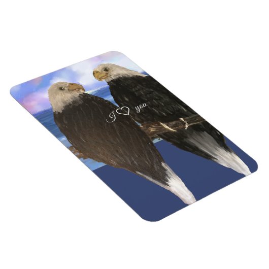 Twee Eagles &Personalized de Sjabloon van de Tekst Magneet (Rechterzijde)