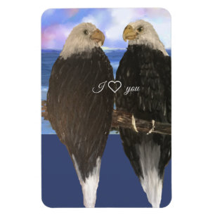Twee Eagles &Personalized de Sjabloon van de Tekst Magneet
