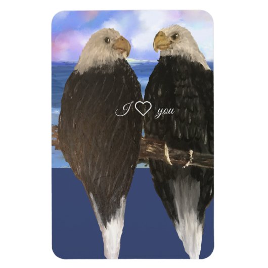 Twee Eagles &Personalized de Sjabloon van de Tekst Magneet (Verticaal)
