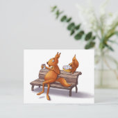 Twee eekhoorns feestdagenkaart (Staand voorkant)