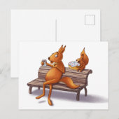 Twee eekhoorns feestdagenkaart (Voorkant / Achterkant)