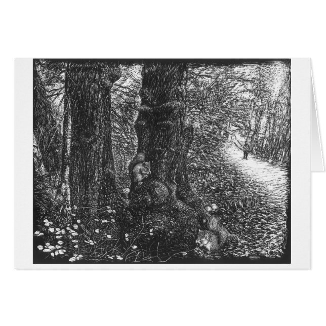 Twee eekhoorns in de bossen (Voorkant Horizontaal)