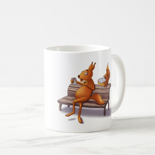 Twee eekhoorns koffiemok (Voorkant rechts)