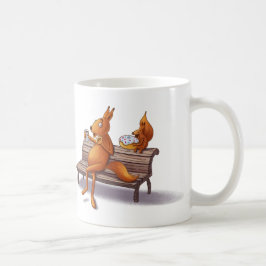 Twee eekhoorns koffiemok