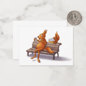 Twee eekhoorns notitiekaartje (Voorkant / Achterkant in situ)
