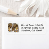 Twee eekhoorns op maat retouradres etiket (Insitu)