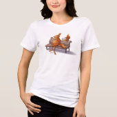 Twee eekhoorns Tri-Blend shirt (Voorkant)