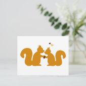 Twee eekhoorns verliefd briefkaart (Staand voorkant)