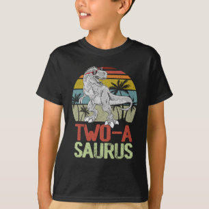 Twee een Saurus Birthday T Rex Dino 2nd Dinosaur T-shirt