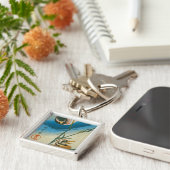 Twee eenden die zwemmen onder de riffen sleutelhanger (Zijkant)