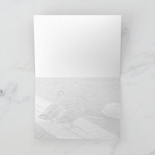 Twee eenden en een Swan Tail Kaart (Binnen)