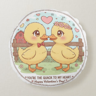 twee eenden en liefde, jij bent de kwak van mijn h rond kussen