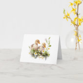 Twee eendjes met madeliefjes BLANK Kaart (Gele Bloem)