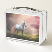 Twee eenhoorns metalen lunchbox (Achterkant)