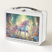 Twee eenhoorns metalen lunchbox (Voorkant)