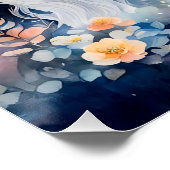 Twee eenhoorns staan samen onder de sterrenhemel perfect poster (Hoek)