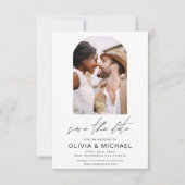 Twee Eenvoudige Foto's bewaren het Afbeelding van  Save The Date (Voorkant)