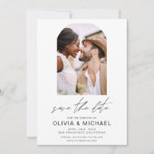 Twee Eenvoudige Foto's bewaren het Afbeelding van  Save The Date (Voorkant)