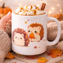 Twee egels in de herfst & natuurlijk, vriendschap.