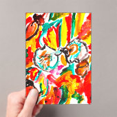Twee egels spelen de herfst. acryl uitnodigingen (Insitu (Draagbaar))