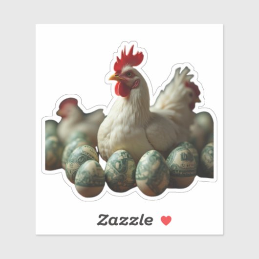 Twee eieren met dooier vloeibaar sticker (Vel)