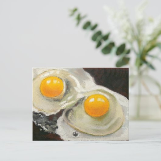 TWEE EIEREN REALISME ARTWORK BRIEFKAART (Staand voorkant)