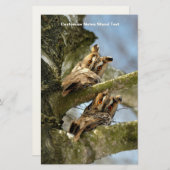 Twee Eigenaars in de Bossen, vogels, wilde dieren Briefpapier (Voorkant / Achterkant)