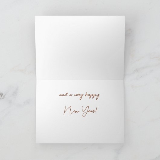 Twee eigenaars kletsen kerstkaartje feestdag bedankkaart (Binnen)