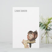 Twee Eigenaars op de Waterverf van de Tak | Jouw n Briefpapier (Staand voorkant)