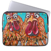 Twee eigenzinnige hanen laptop sleeve (Voorkant)