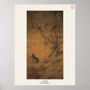 Twee Eksters en een Haas - Cui Bai, Song-dynastie Poster