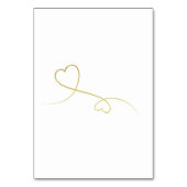Twee Elegant Gold Hearts | Aangepaste bruiloft Kaart (Achterkant)
