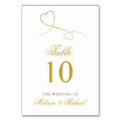 Twee Elegant Gold Hearts | Aangepaste bruiloft Kaart (Voorkant)