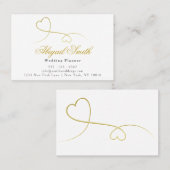 Twee Elegant Gold Hearts Visitekaartje (Voorkant / Achterkant)