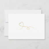 Twee Elegant Gold Hearts | Weddenschap Bedankkaart (Achterkant)