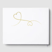 Twee Elegant Gold Hearts | Weddenschap Gastenboek (Achterkant)