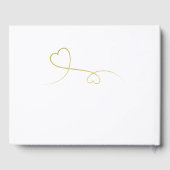 Twee Elegant Gold Hearts | Weddenschap Gastenboek (Achterkant)